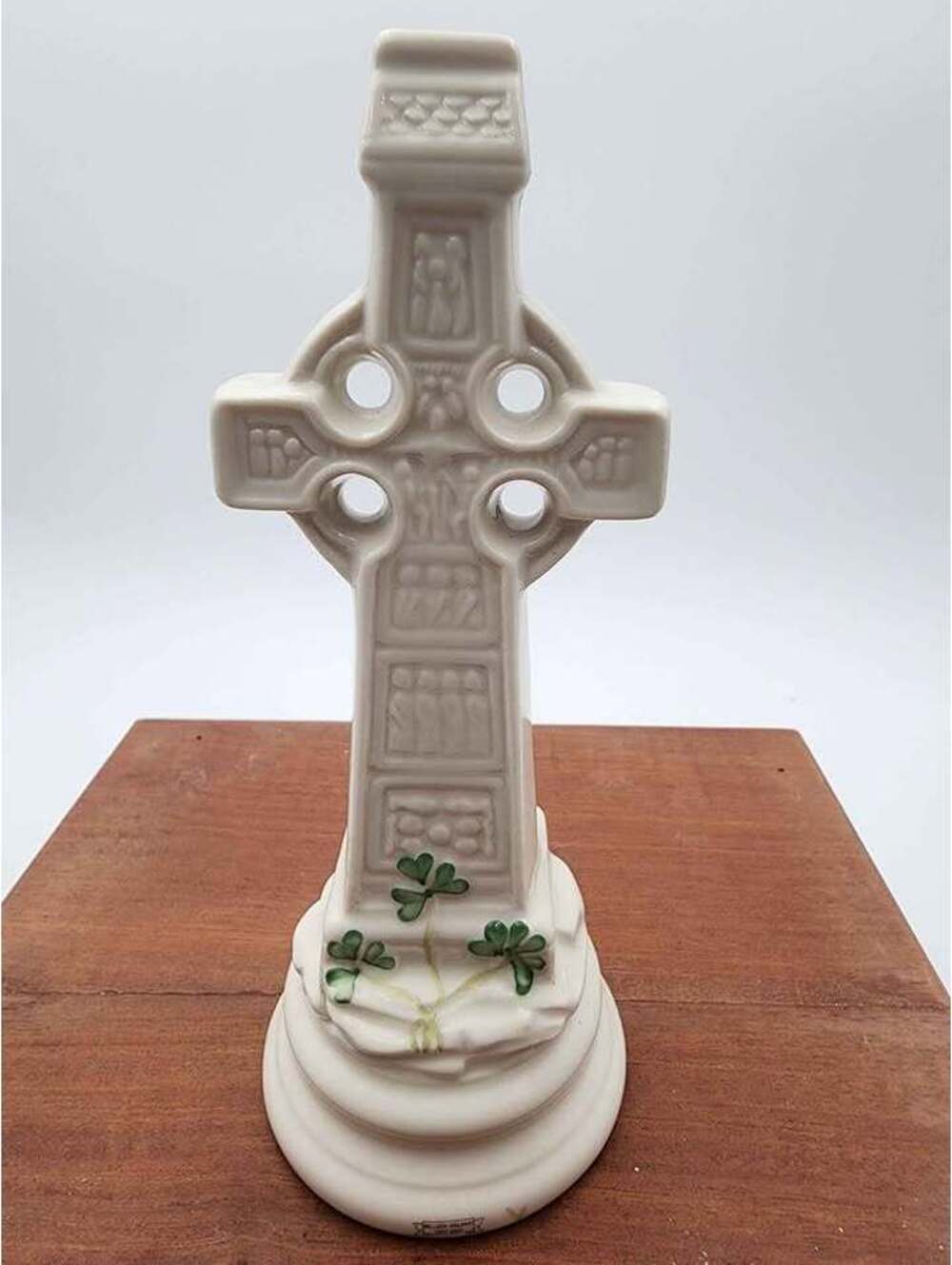Belleek Ireland 150th anniversary Celtic Cross Figurine